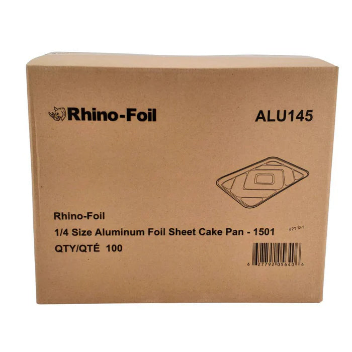 Rhino-Foil - 1/4 Size Aluminum Foil Sheet Cake Pan - 1501 - Eagle Global Solution