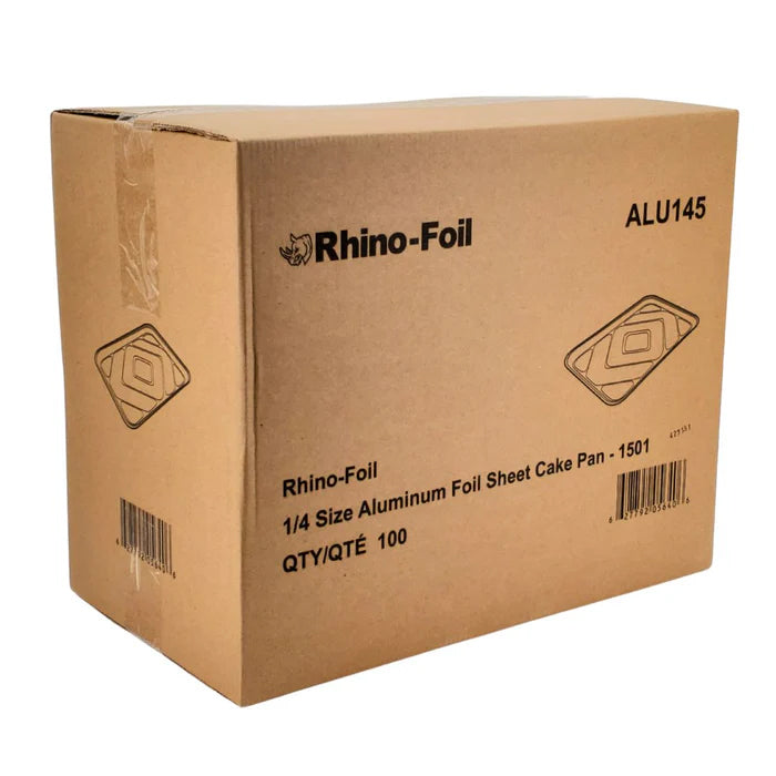 Rhino-Foil - 1/4 Size Aluminum Foil Sheet Cake Pan - 1501 - Eagle Global Solution