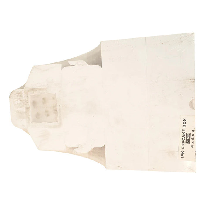 EB - Cup Cake Box with Window - White - 4x4x4" - Single - EB-5279A - Eagle Global Solution