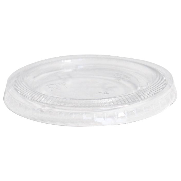 Value+ - 3.25oz-4oz PET Flat Portion Cup Lids - PC400L - 74mm - Eagle Global Solution