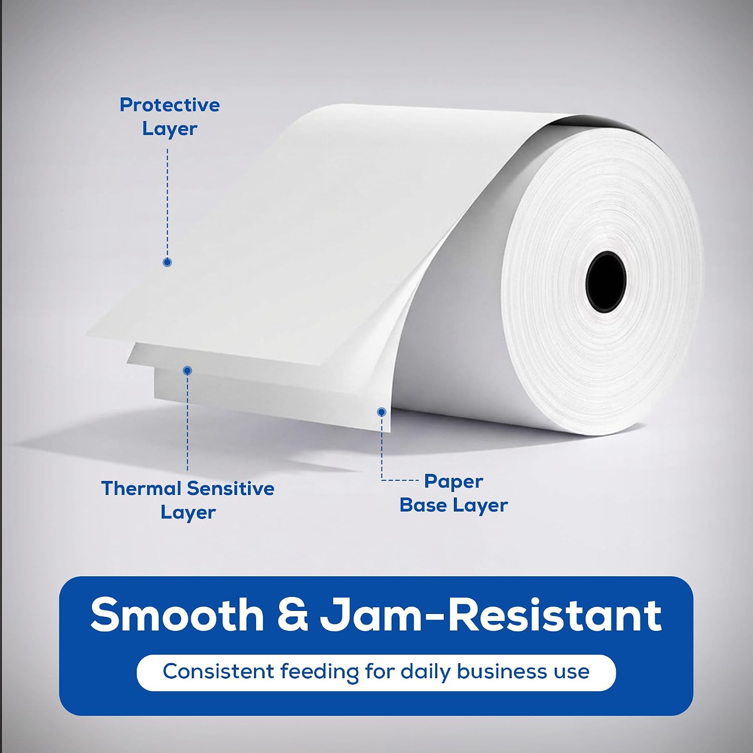 3-1/8" x 220' Thermal Paper Receipt Rolls, Case of 50