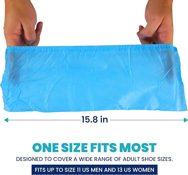 Shoe Covers Disposable - 100 Pack Blue