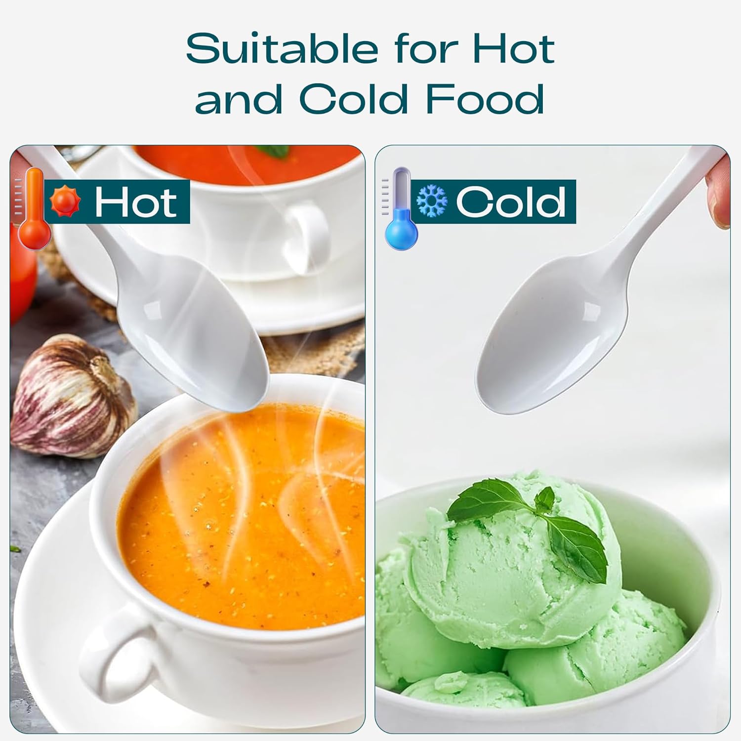 EagleGrip Disposable White Plastic Tea Spoons, 1000 Count – Lightweight Food-Safe Spoons for Desserts, Yogurt, Coffee, Tea & Events – Bulk Party Cutlery for Catering, Weddings & Everyday Use