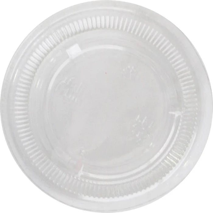 Value+ - 3.25oz-4oz PET Flat Portion Cup Lids - PC400L - 74mm - Eagle Global Solution