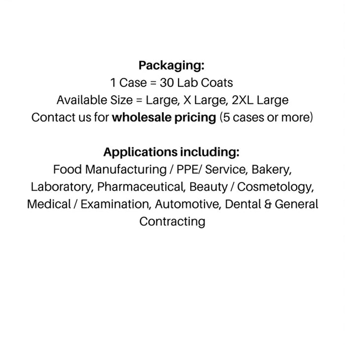 SMS Labcoat,Blue, 30 / Case - Eagle Global Solution