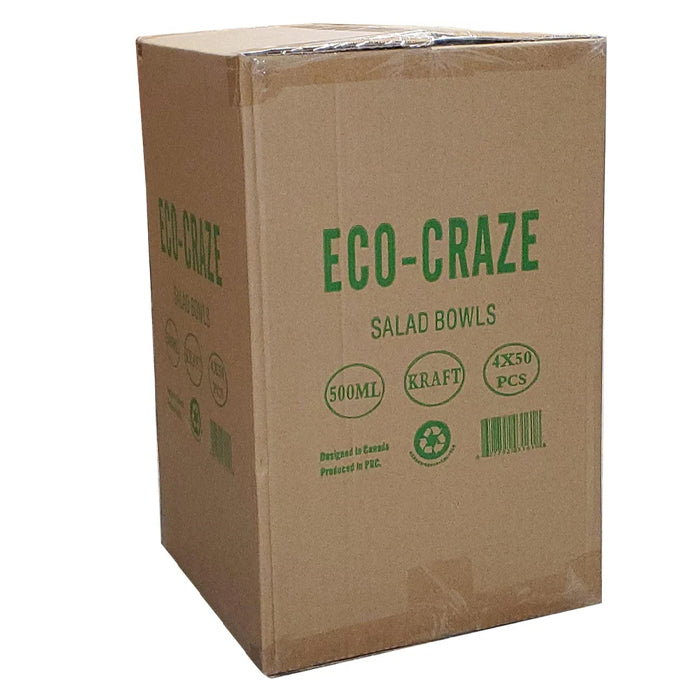 Eco-Craze - Kraft PE-Lined Paper Container - Round - 500ml - SB-500K - Eagle Global Solution