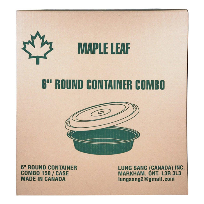 Maple - 6" Plastic Container Set - Black - Eagle Global Solution