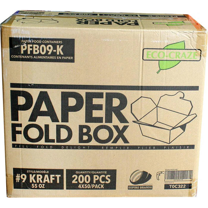 Eco-Craze - #9 Kraft Paper Fold Box - PFB09-K - Eagle Global Solution