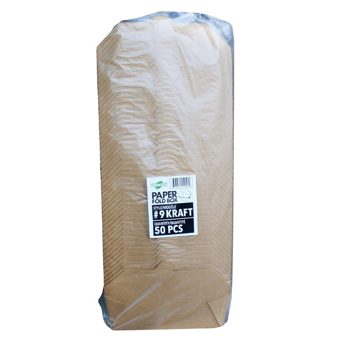 Eco-Craze - #9 Kraft Paper Fold Box - PFB09-K - Eagle Global Solution