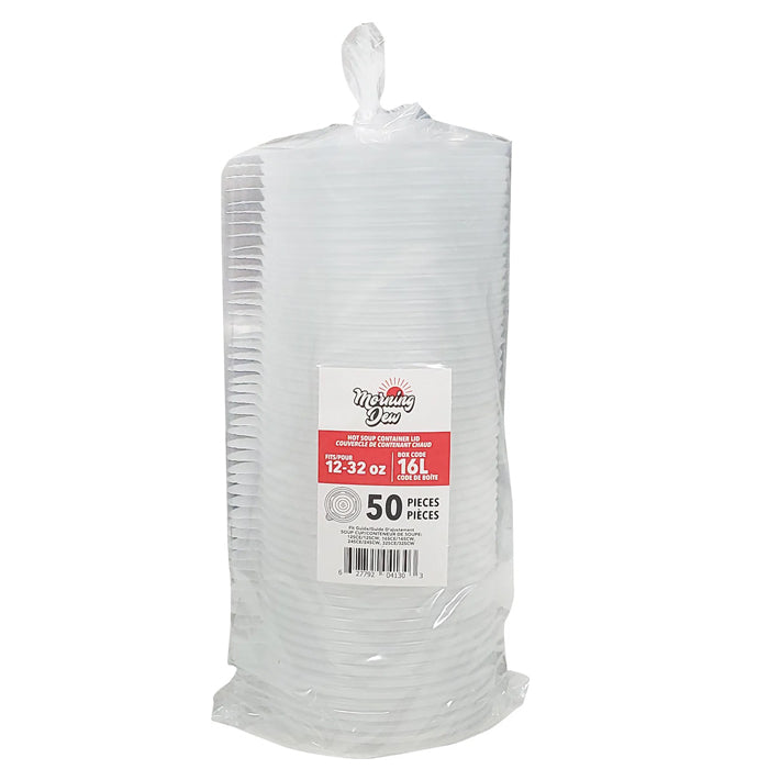 Morning Dew-Plastic Lids for 12 to 32 oz Paper Soup Container - 16L - Eagle Global Solution