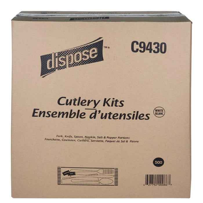 Value+ - Cutlery Kit / Meal Kit - 6pcs - White - F/K/TS/N/S&P - MK-610