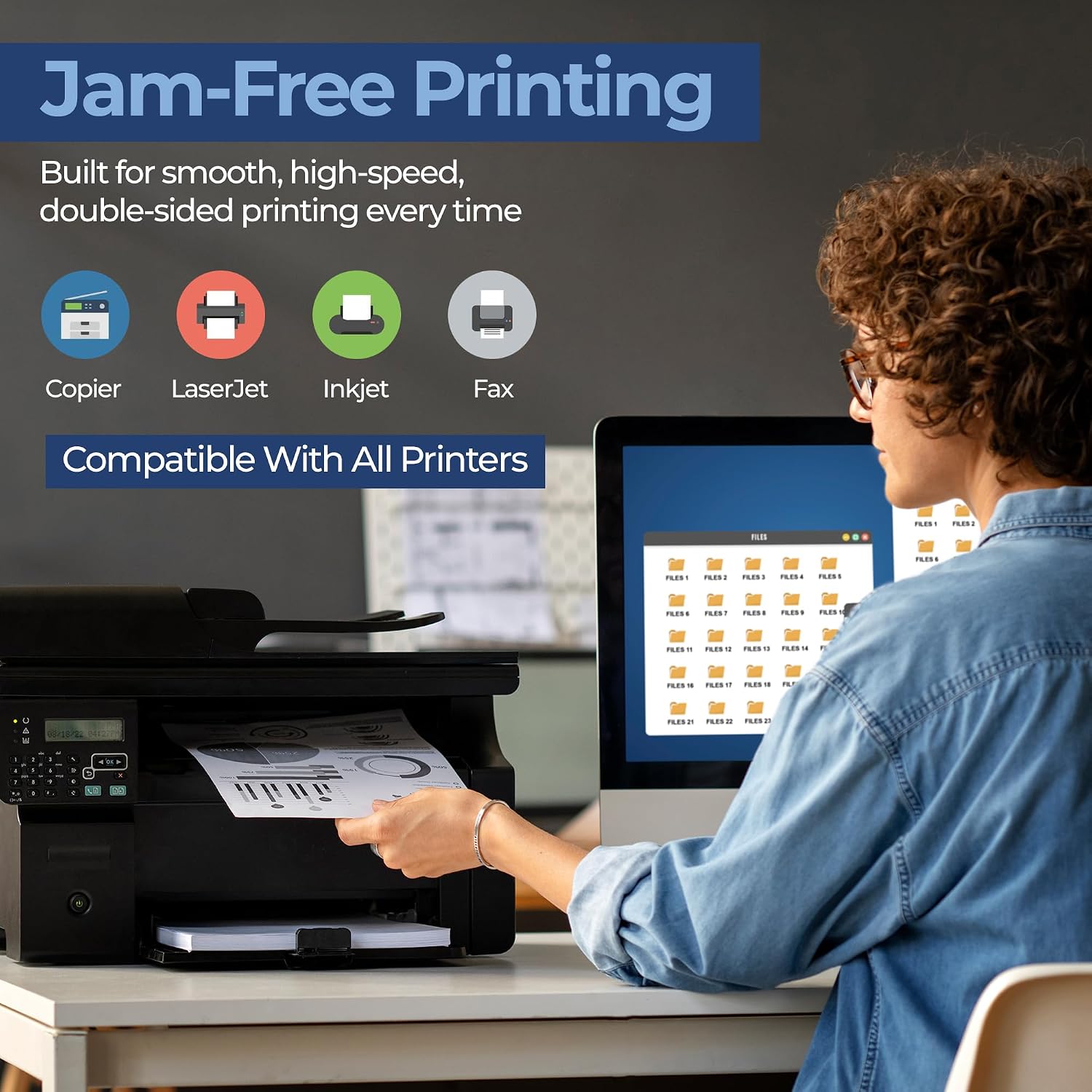Excellent Copy Paper, 15 lb, Letter Size 8.5” x 11”, 97 Brightness, 1500 Sheets (3 Pack) – 75 GSM Printer Paper for Laser, Inkjet, Copier & Fax – Jam-Free, Smooth Surface, PEFC Certified.
