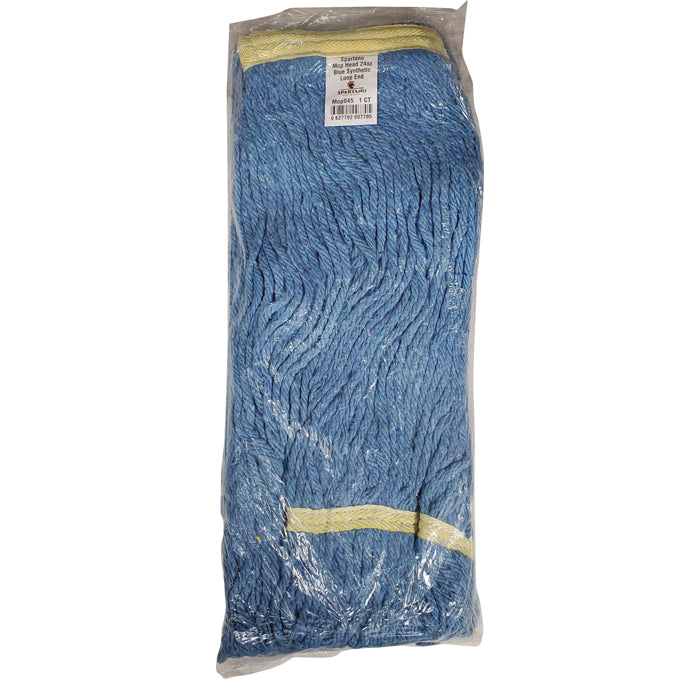 Spartano - (3052B) - 24oz Blue Synthetic Loop-End Mop Head