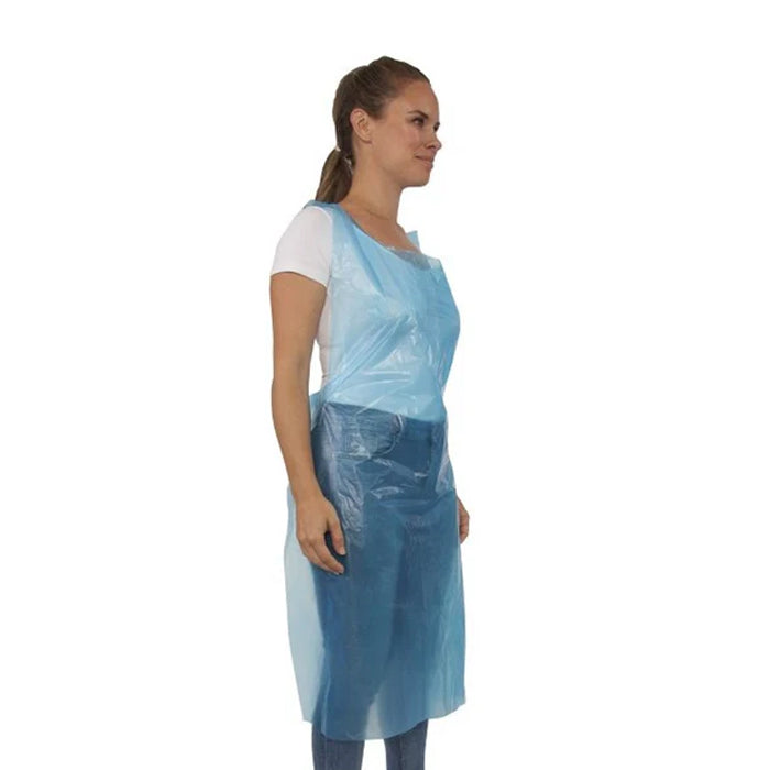 Blue Disposable Poly Aprons - Eagle Global Solution