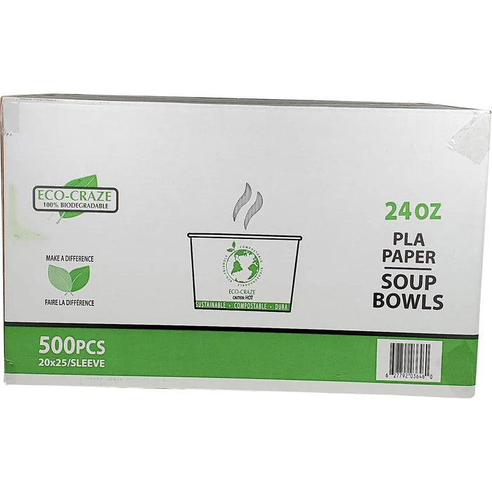 CLR - Eco-Craze - PLA 24oz Soup Paper Cup - Eagle Global Solution