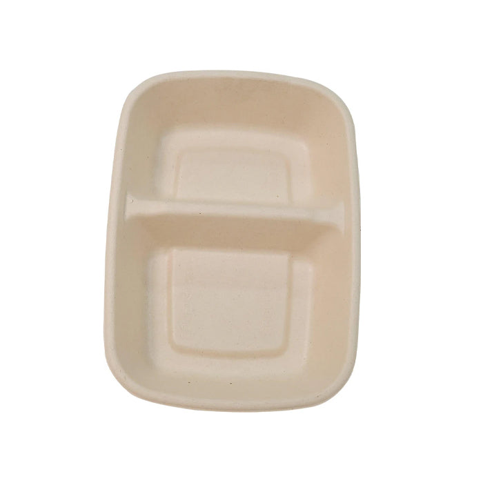 Eco-Craze/Rhino - 900 ml Rect. Cont. w/2 Comp - CR900-2 - Eagle Global Solution