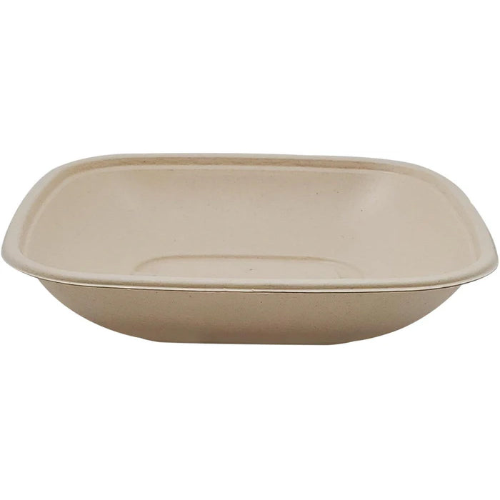 Eco-Craze - 32 oz Natural Pulp Square Container - CB32B - Eagle Global Solution