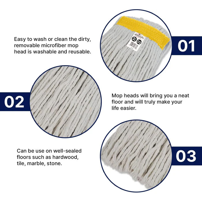 Spartano - 24oz White Synthetic Cut-End Mop Head - 3088 - Eagle Global Solution