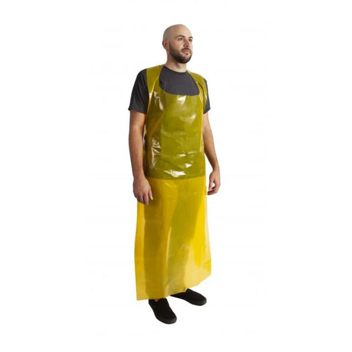 Yellow Polyethylene Apron, 3.0 mil - 250 / case - Eagle Global Solution