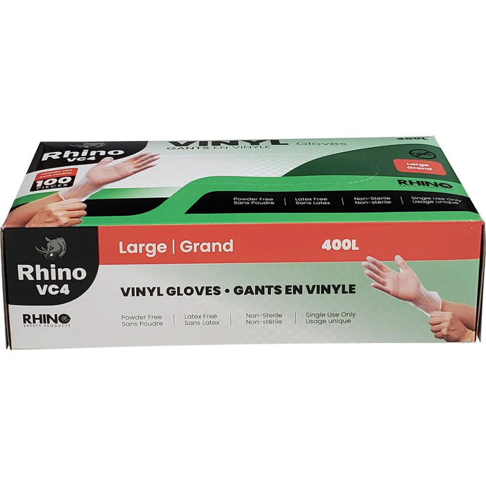 Rhino - VC4 - Clear Vinyl Gloves - Large - 400L - Eagle Global Solution