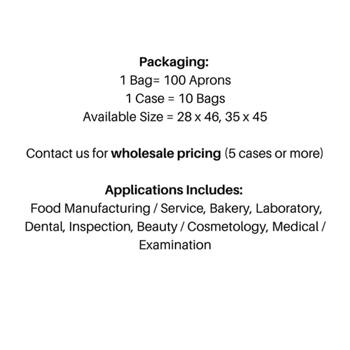 White Disposable Poly Aprons - Eagle Global Solution