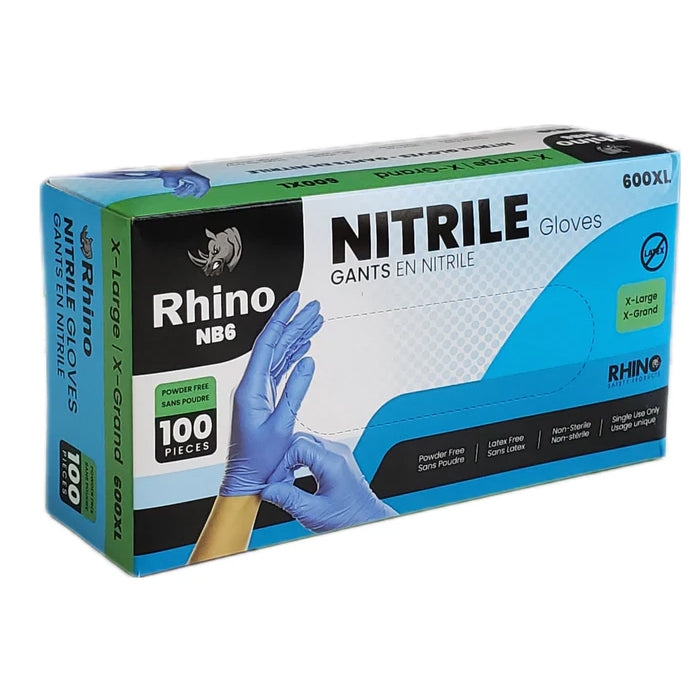 Rhino - NB6 - Blue Nitrile Gloves - Extra Large - 600XL - Eagle Global Solution
