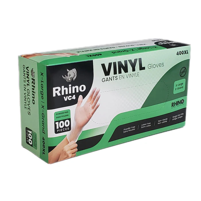 Rhino - VC4 - Clear Vinyl Gloves - Extra Large - 400XL - Eagle Global Solution