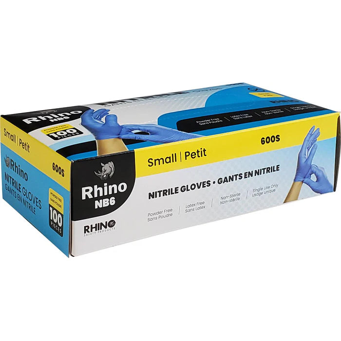 Rhino - NB6 - Blue Nitrile Gloves - Small - 600S - Eagle Global Solution