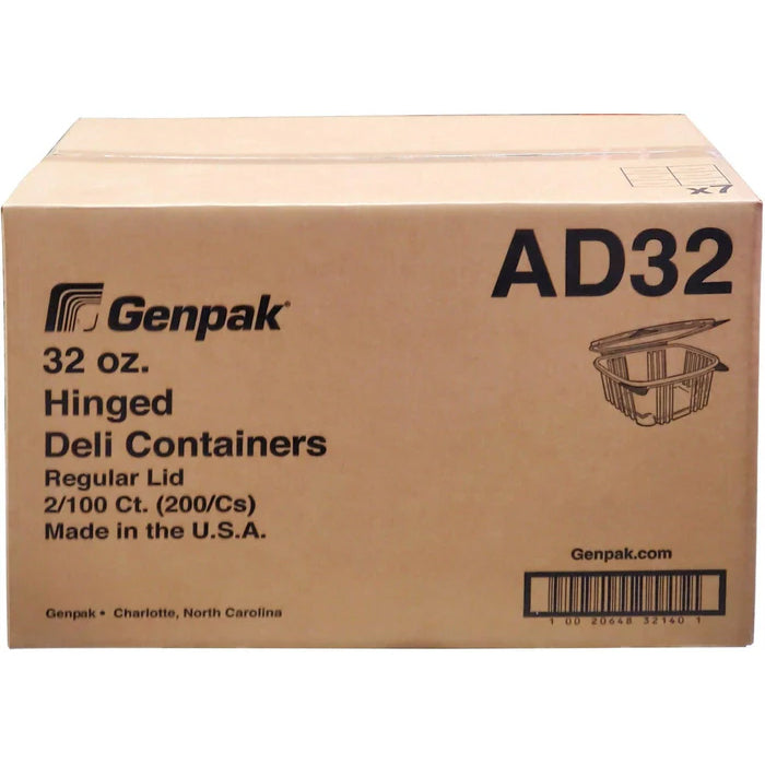 Genpak - Hinged Deli Container - Clear - AD32 - H897 - Eagle Global Solution