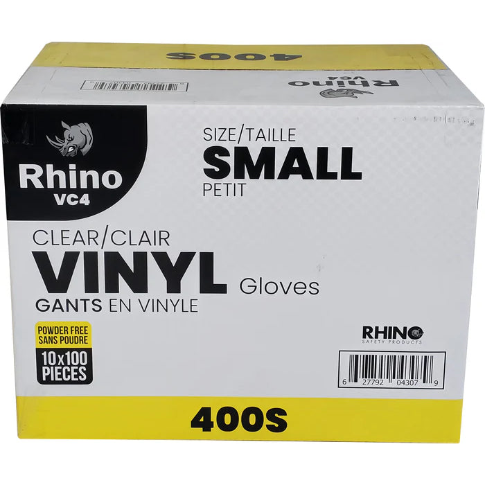Rhino - VC4 - Clear Vinyl Gloves - Small - 400S - Eagle Global Solution