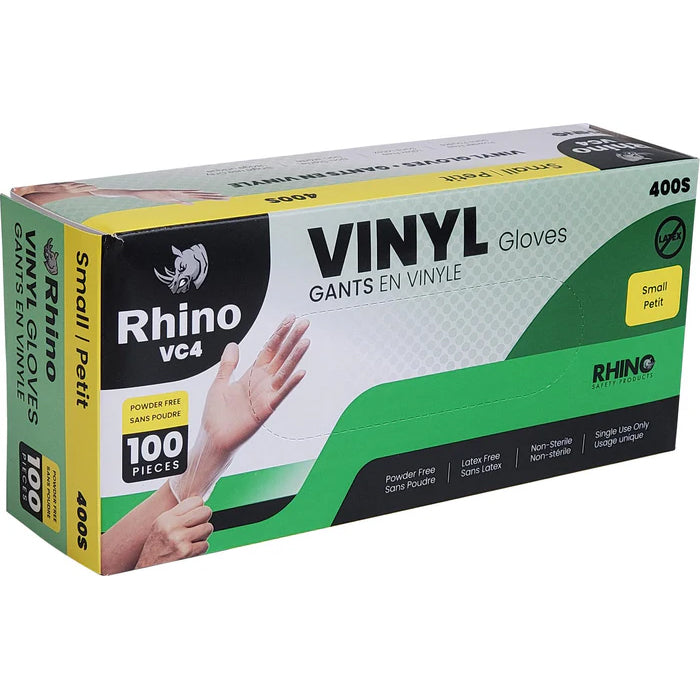 Rhino - VC4 - Clear Vinyl Gloves - Small - 400S - Eagle Global Solution