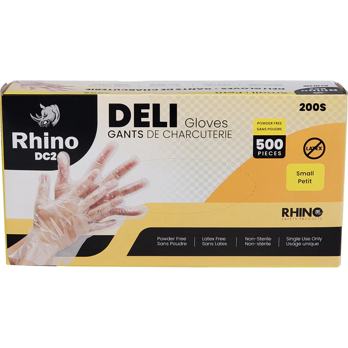 Rhino - DC2 - Clear Deli Gloves - Small - 200S - Eagle Global Solution
