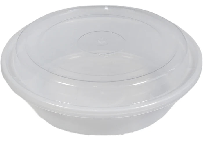 Rhino - Heavy 6" Round PP Combo Container - White - Eagle Global Solution