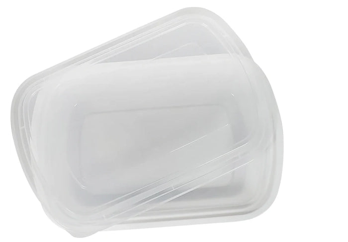 Rhino - Heavy 28Oz Rectangular Combo Container - White - Eagle Global Solution