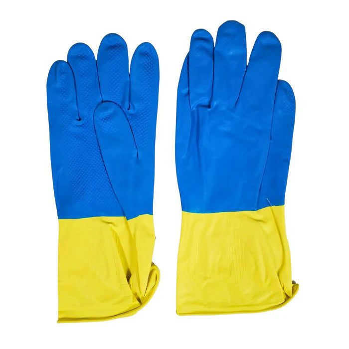 SBS Natural Latex Gloves Blue/Yellow Large - Eagle Global Solution