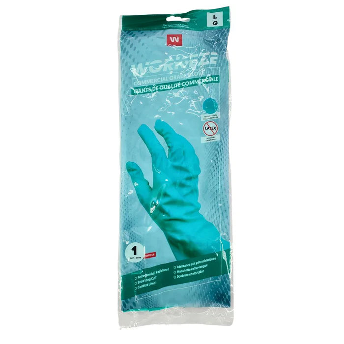 Work-Eze - 13" Nitrile Gloves - Large - Green - Eagle Global Solution