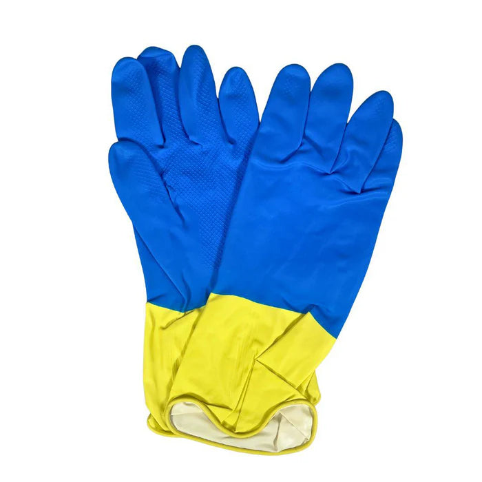 SBS - Natural Latex Gloves - XL - Blue/Yellow - Eagle Global Solution