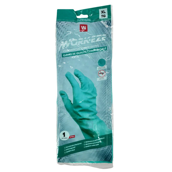 Work-Eze - 13" Nitrile Gloves - X-Large - Green - Eagle Global Solution