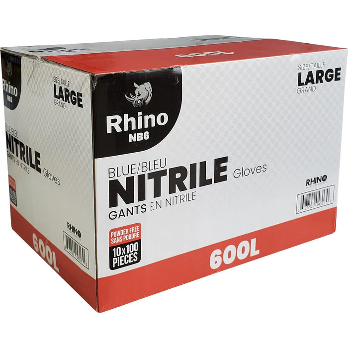 Rhino - NB6 - Blue Nitrile Gloves - Large - 600L - Eagle Global Solution