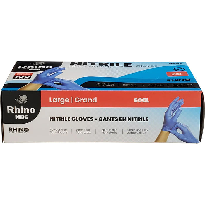 Rhino - NB6 - Blue Nitrile Gloves - Large - 600L - Eagle Global Solution