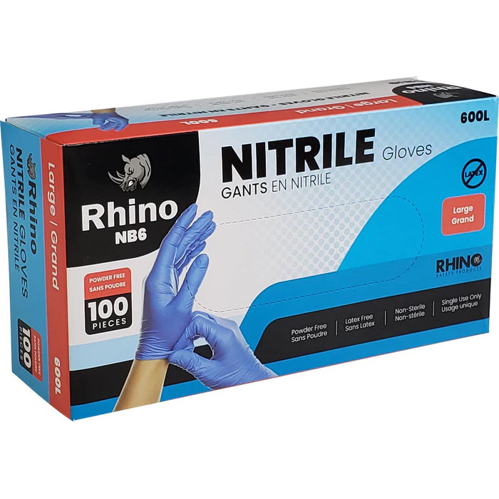 Rhino - NB6 - Blue Nitrile Gloves - Large - 600L - Eagle Global Solution