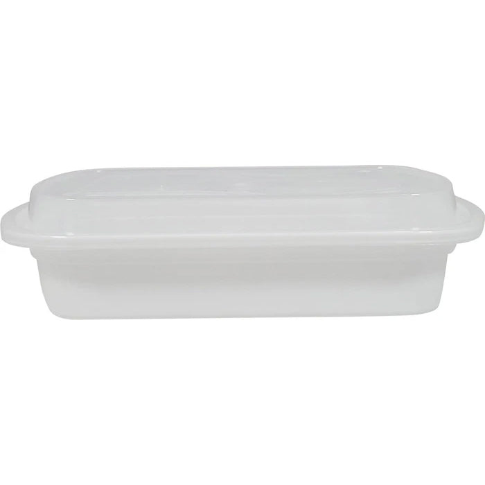 Rhino - Heavy 24oz Rectangular Combo Container - White - Eagle Global Solution