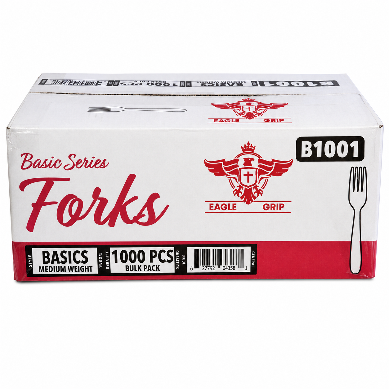 Eagle Grip - Plastic Forks - White - Bulk - B1001