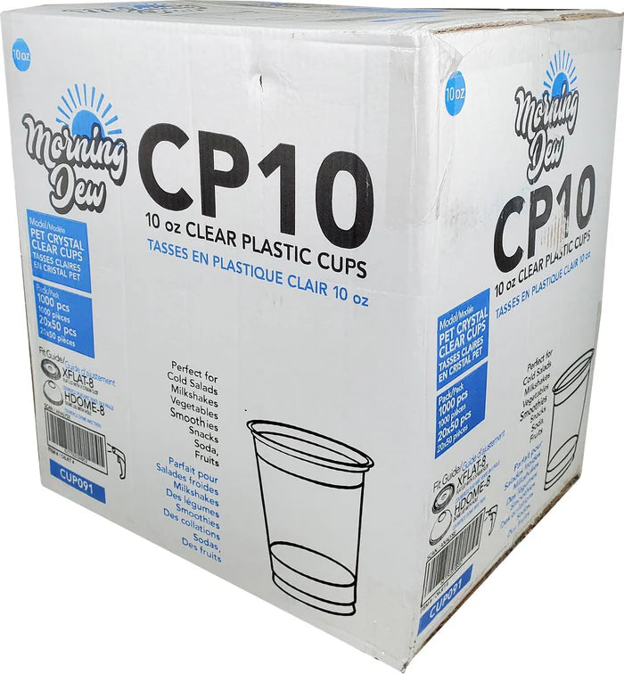 Morning Dew - 10oz Clear Pet Cup - 78mm - CP10 - Eagle Global Solution