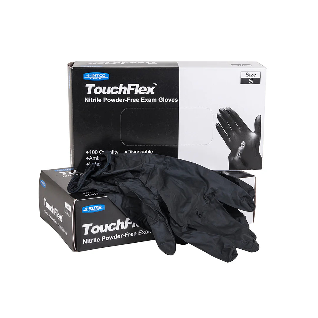 TouchFlex Medical Nitrile Powder-Free Examination Gloves (5mil) (Black) - Eagle Global Solution