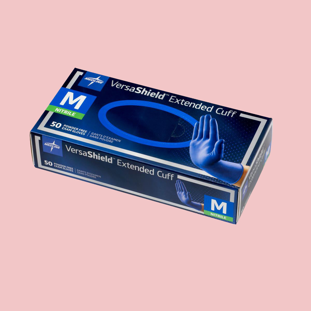 Medline VersaShield Extended Cuff Powder-Free Nitrile Exam Gloves