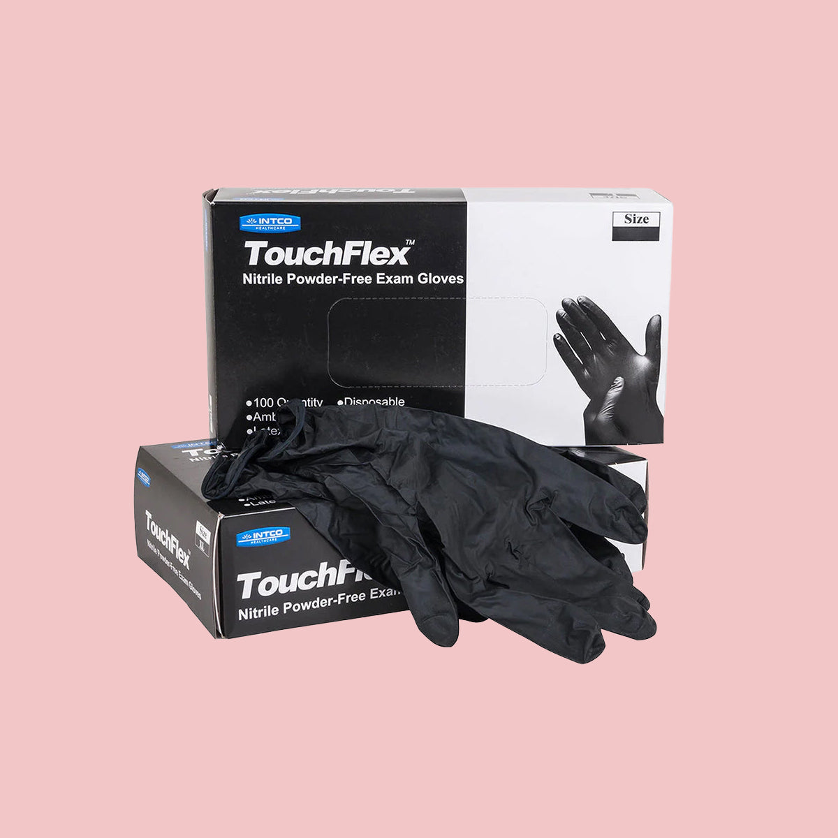 TouchFlex Medical Nitrile Powder-Free Examination Gloves (5mil) (Black)