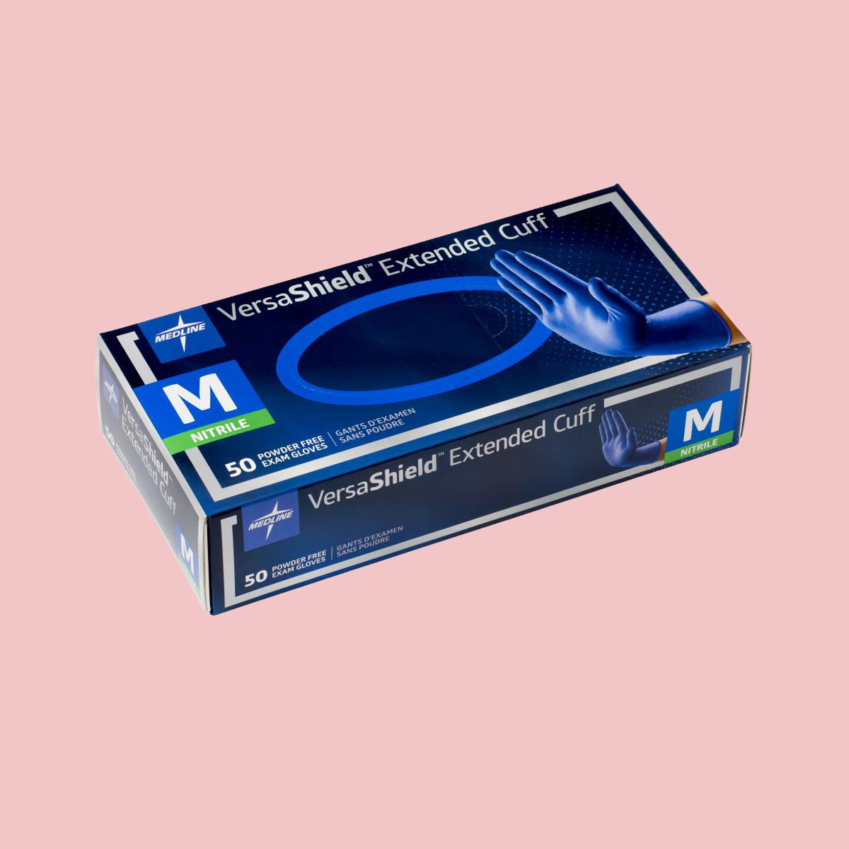 Medline VersaShield Extended Cuff Powder-Free Nitrile Exam Gloves