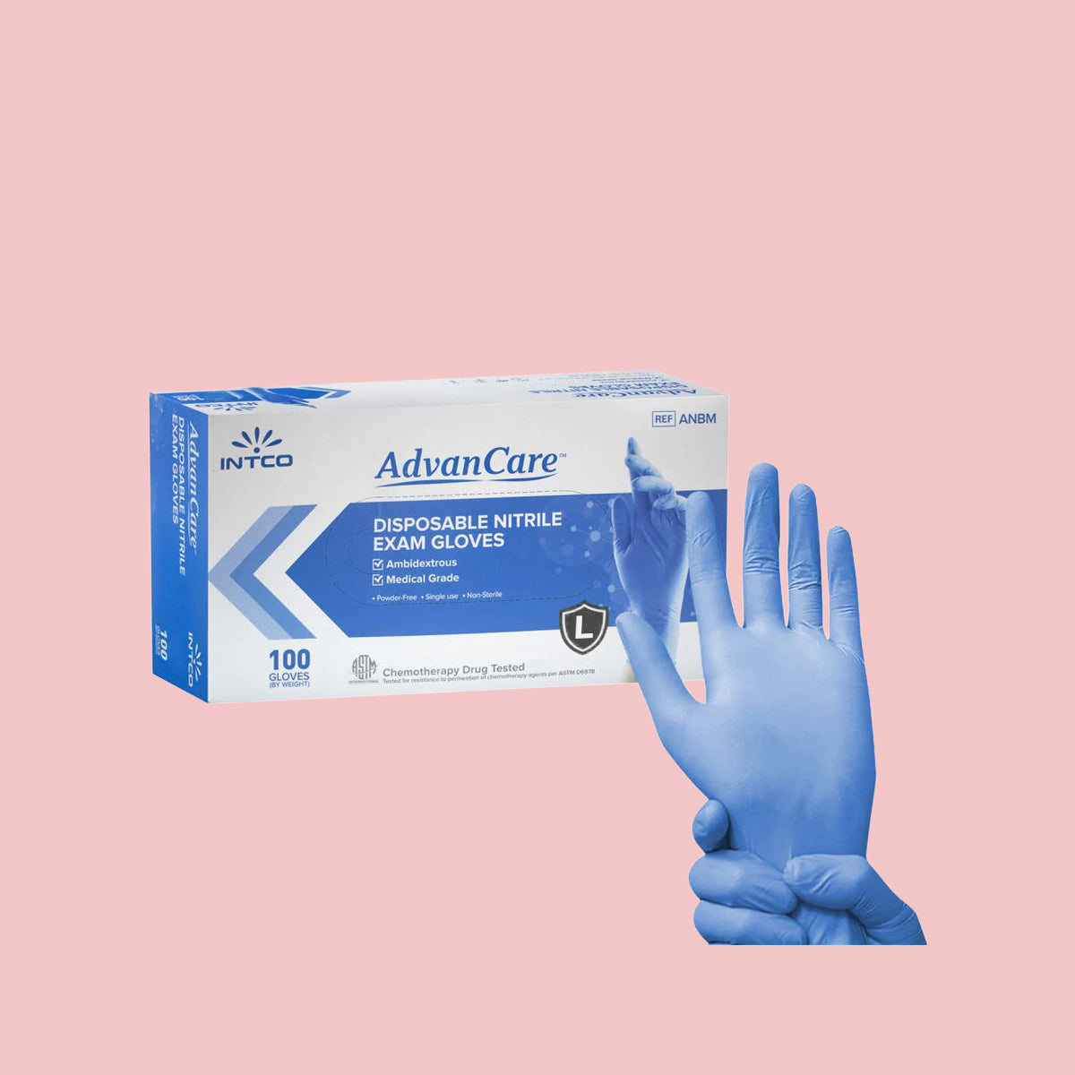 AdvanCare Medical Nitrile Examination Gloves (3.5mil) (Blue)